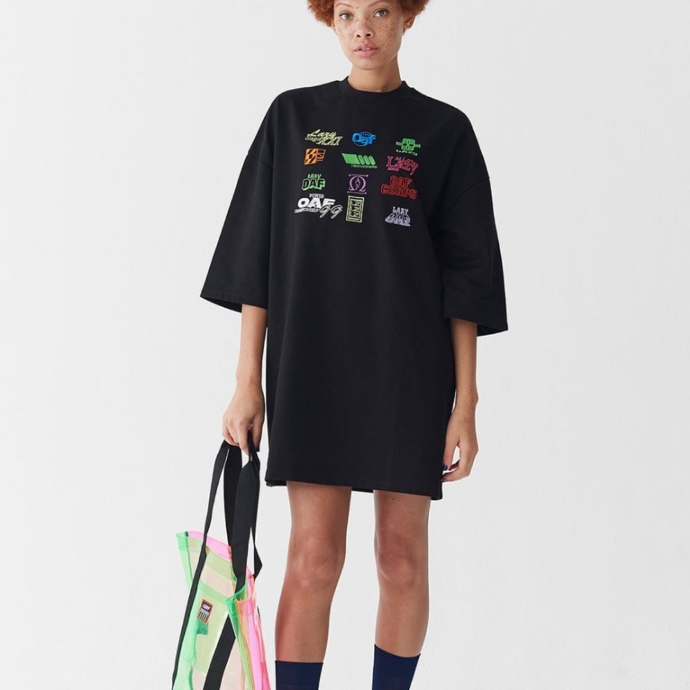 lazy oaf playing games shirt dress